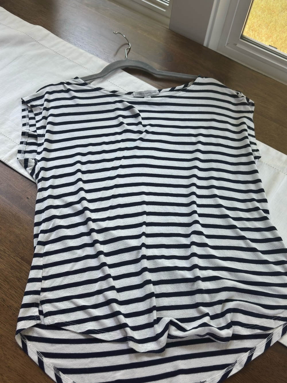 Green Envelope Navy & White Striped Short-Sleeve Tee